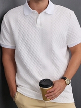 (Kit com 4) Camisas Polo Texturizadas