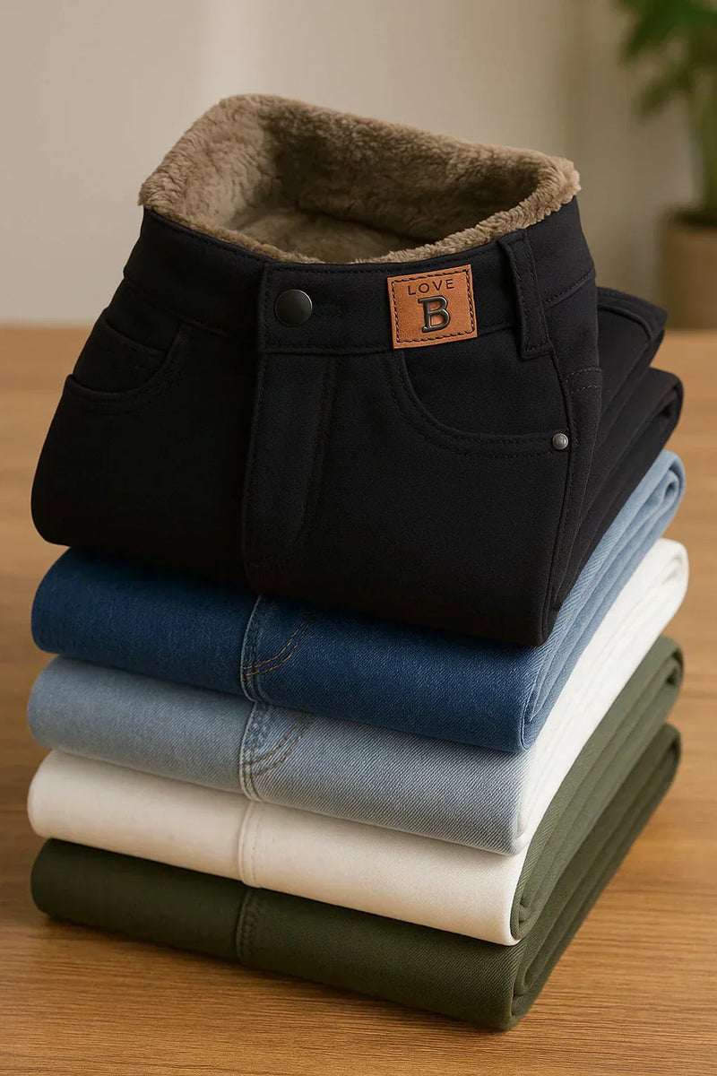 |Leve 5, Pague Só 3| Kit de Calças Femininas Skinny Liana de Cintura Alta em Veludo com Poliéster, Elastano & Spandex