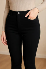 |Leve 5, Pague Só 3| Kit de Calças Femininas Skinny Liana de Cintura Alta em Veludo com Poliéster, Elastano & Spandex!