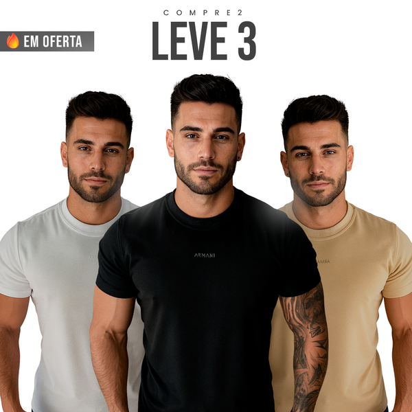 |KIT 3| Camisas Armani em Algodão Premium.