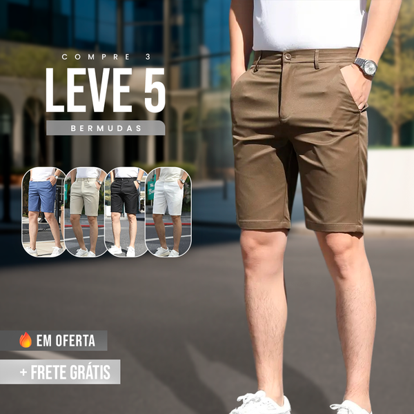 Bermudas Urban Sarja Tecido Premium - COMPRE 3 & LEVE 5!