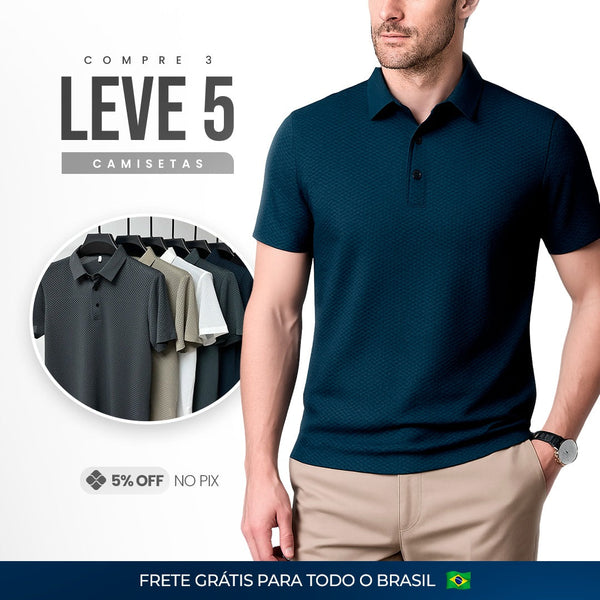 COMPRE 3 LEVE 5 - Camisas Polo Algodão Premium Elegant [Nova Coleção].