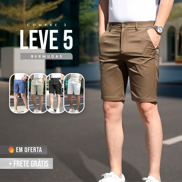 Bermudas Urban Sarja Tecido Premium [COMPRE 3 & LEVE 5]