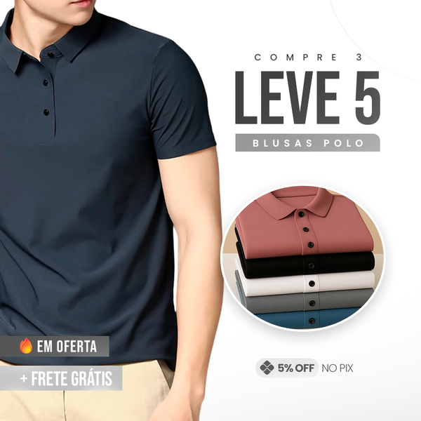 Camisas Polo em Tecido Premium Ice Silk! (COMPRE 3 & LEVE 5)