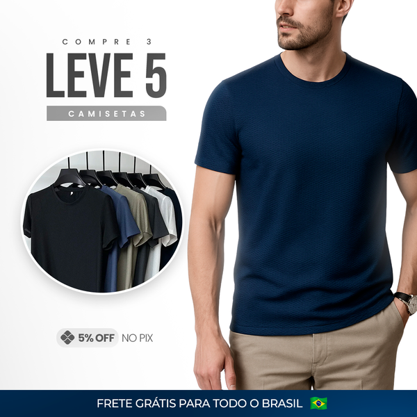 (COMPRE 3 & LEVE 5) Camisas Fresh Em Algodão Premium