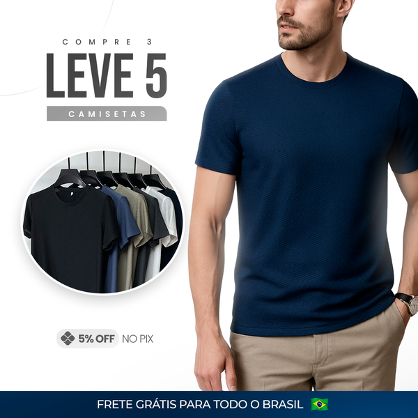 (COMPRE 3 & LEVE 5) Camisas Fresh Em Algodão Premium