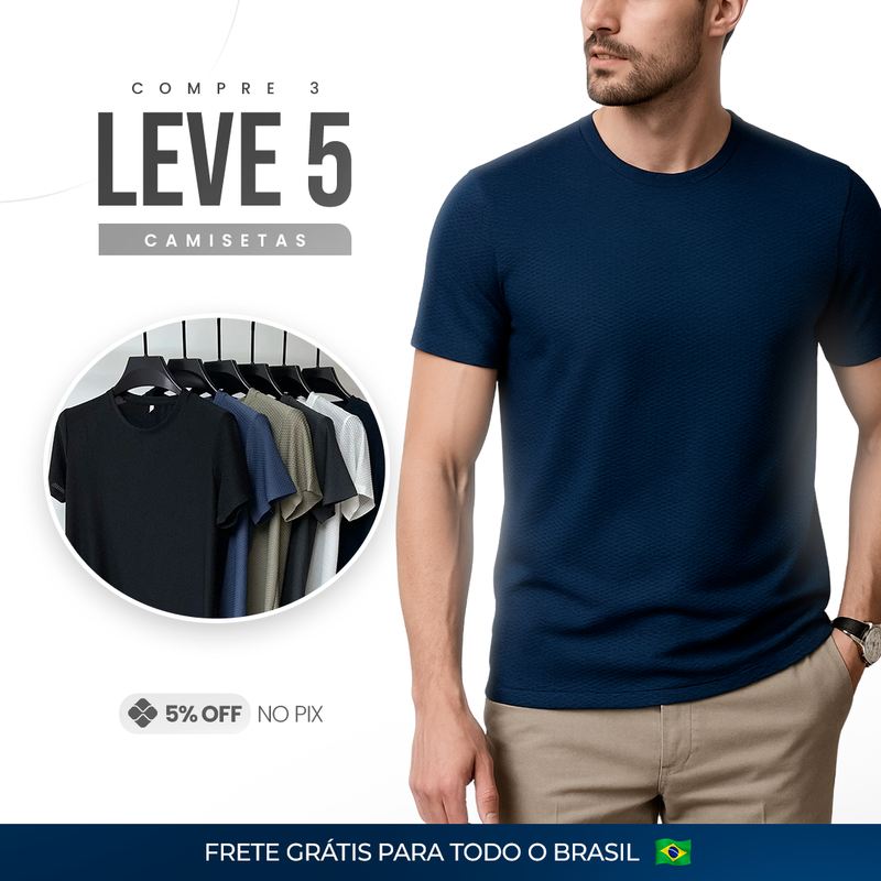 (COMPRE 3 & LEVE 5) Camisas Fresh Em Algodão Premium