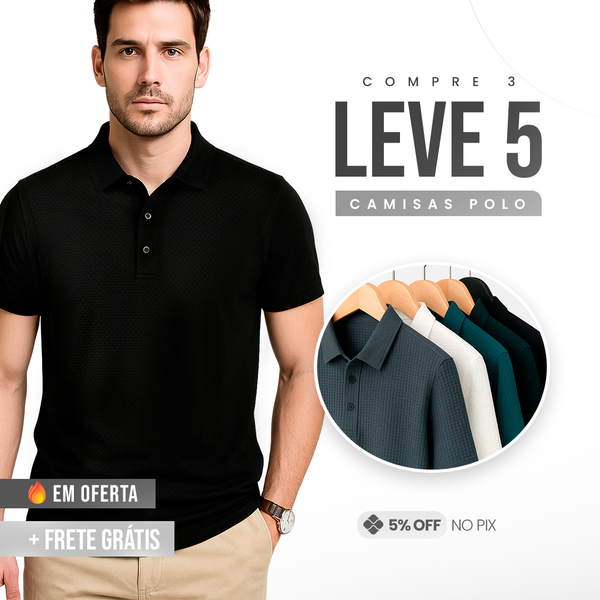 |COMPRE 3 LEVE 5| - Camisas Polo Algodão Premium Elegant!