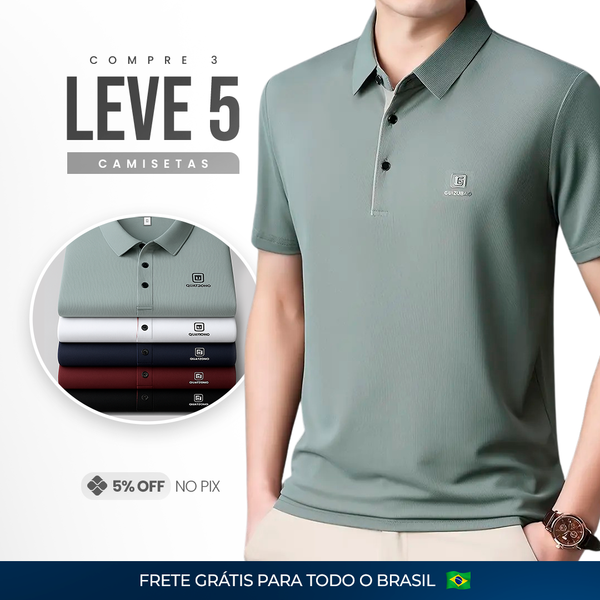 Camisa Polo Gênova em Algodão Premium - COMPRE 3 & LEVE 5