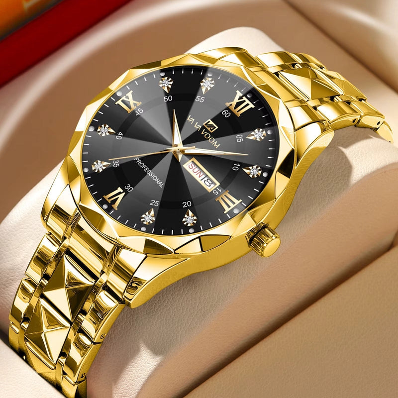 Relógio Premium Luxury Gold